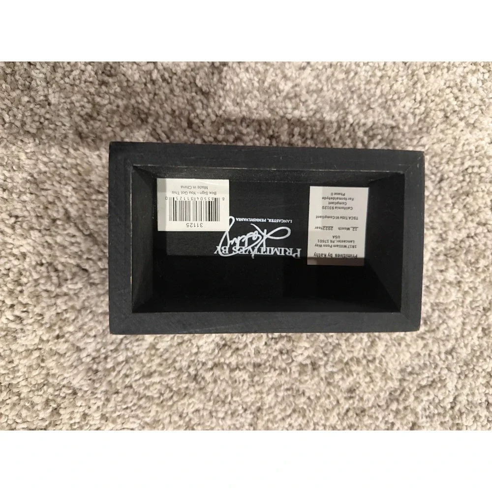 Primitives by Kathy You Got This Wooden Box Sign Black White Geometric Decor 5x3
